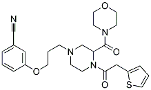 3-(3-[3-(MORPHOLIN-4-YLCARBONYL)-4-(2-THIENYLACETYL)PIPERAZIN-1-YL]PROPOXY)BENZONITRILE Struktur