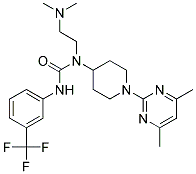 N-[2-(DIMETHYLAMINO)ETHYL]-N-[1-(4,6-DIMETHYLPYRIMIDIN-2-YL)PIPERIDIN-4-YL]-N'-[3-(TRIFLUOROMETHYL)PHENYL]UREA Struktur