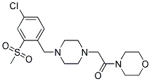 4-((4-[4-CHLORO-2-(METHYLSULFONYL)BENZYL]PIPERAZIN-1-YL)ACETYL)MORPHOLINE Struktur