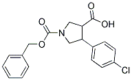 4-(4-CHLORO-PHENYL)-PYRROLIDINE-1,3-DICARBOXYLIC ACID 1-BENZYL ESTER Struktur