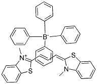 3,3'-DIMETHYL-2,2'-THIACARBOCYANINE TETRAPHENYLBORATE(-1) Struktur