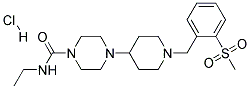 N-ETHYL-4-(1-[2-(METHYLSULFONYL)BENZYL]PIPERIDIN-4-YL)PIPERAZINE-1-CARBOXAMIDE HYDROCHLORIDE Struktur