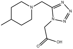 (5-[(4-METHYLPIPERIDIN-1-YL)METHYL]-1H-TETRAZOL-1-YL)ACETIC ACID Struktur