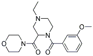 4-([4-ETHYL-1-(3-METHOXYBENZOYL)PIPERAZIN-2-YL]CARBONYL)MORPHOLINE Struktur