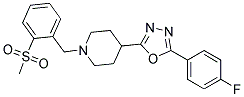 4-[5-(4-FLUOROPHENYL)-1,3,4-OXADIAZOL-2-YL]-1-[2-(METHYLSULFONYL)BENZYL]PIPERIDINE Struktur