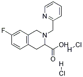 7-FLUORO-2-PYRIDIN-2-YLMETHYL-1,2,3,4-TETRAHYDRO-ISOQUINOLINE-3-CARBOXYLIC ACID DIHYDROCHLORIDE Struktur