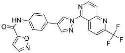 N-(4-(1-[2-(TRIFLUOROMETHYL)-1,6-NAPHTHYRIDIN-5-YL]-1H-PYRAZOL-4-YL)PHENYL)ISOXAZOLE-5-CARBOXAMIDE Struktur