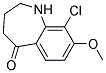 9-CHLORO-8-METHOXY-1,2,3,4-TETRAHYDRO-BENZO[B]AZEPIN-5-ONE Struktur