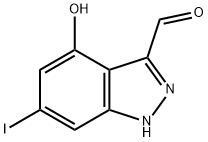 6-IODO-4-HYDROXY-3-INDAZOLECARBOXALDEHYDE Struktur