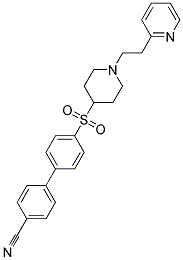 4'-([1-(2-PYRIDIN-2-YLETHYL)PIPERIDIN-4-YL]SULFONYL)BIPHENYL-4-CARBONITRILE Struktur