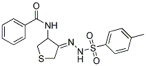 N-((4Z)-4-(2-[(4-METHYLPHENYL)SULFONYL]HYDRAZONO)TETRAHYDRO-3-THIENYL)BENZAMIDE Struktur