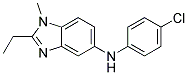 (4-CHLORO-PHENYL)-(2-ETHYL-1-METHYL-1H-BENZOIMIDAZOL-5-YL)-AMINE Struktur