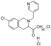 7-CHLORO-2-PYRIDIN-3-YLMETHYL-1,2,3,4-TETRAHYDRO-ISOQUINOLINE-3-CARBOXYLIC ACID DIHYDROCHLORIDE Struktur