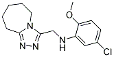 N-(5-CHLORO-2-METHOXYPHENYL)-N-(6,7,8,9-TETRAHYDRO-5H-[1,2,4]TRIAZOLO[4,3-A]AZEPIN-3-YLMETHYL)AMINE Struktur