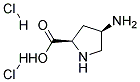 (2R,4R)-4-AMINO-PYRROLIDINE-2-CARBOXYLIC ACID DIHYDROCHLORIDE Struktur