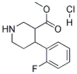 METHYL 4-(2-FLUOROPHENYL)PIPERIDINE-3-CARBOXYLATE HYDROCHLORIDE Struktur