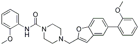 N-(2-METHOXYPHENYL)-4-([5-(2-METHOXYPHENYL)-1-BENZOFURAN-2-YL]METHYL)PIPERAZINE-1-CARBOXAMIDE Struktur