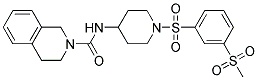 N-(1-([3-(METHYLSULFONYL)PHENYL]SULFONYL)PIPERIDIN-4-YL)-3,4-DIHYDROISOQUINOLINE-2(1H)-CARBOXAMIDE Struktur