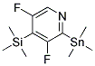 3,5-DIFLUORO-4-TRIMETHYLSILANYL-2-TRIMETHYLSTANNANYL-PYRIDINE Struktur