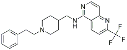 N-([1-(2-PHENYLETHYL)PIPERIDIN-4-YL]METHYL)-2-(TRIFLUOROMETHYL)-1,6-NAPHTHYRIDIN-5-AMINE Struktur