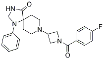 8-[1-(4-FLUOROBENZOYL)AZETIDIN-3-YL]-1-PHENYL-1,3,8-TRIAZASPIRO[4.5]DECAN-4-ONE Struktur