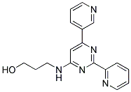 3-[(2-PYRIDIN-2-YL-6-PYRIDIN-3-YLPYRIMIDIN-4-YL)AMINO]PROPAN-1-OL Struktur