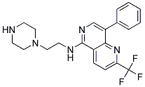 8-PHENYL-N-(2-PIPERAZIN-1-YLETHYL)-2-(TRIFLUOROMETHYL)-1,6-NAPHTHYRIDIN-5-AMINE Struktur