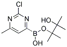 6-METHYL-2-CHLOROPYRIMIDINE-4-BORONIC ACID PINACOL ESTER Struktur