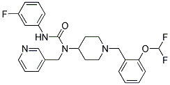 N-(1-[2-(DIFLUOROMETHOXY)BENZYL]PIPERIDIN-4-YL)-N'-(3-FLUOROPHENYL)-N-(PYRIDIN-3-YLMETHYL)UREA Struktur