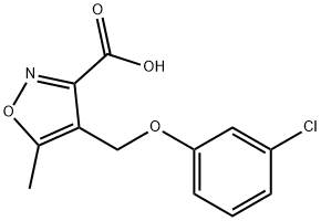 4-[(3-CHLOROPHENOXY)METHYL]-5-METHYLISOXAZOLE-3-CARBOXYLIC ACID Struktur