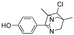 4-(6-CHLORO-5,7-DIMETHYL-1,3-DIAZATRICYCLO[3.3.1.1(3,7)]DEC-2-YL)PHENOL Struktur