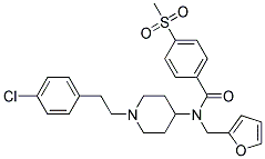 N-(1-[2-(4-CHLOROPHENYL)ETHYL]PIPERIDIN-4-YL)-N-(2-FURYLMETHYL)-4-(METHYLSULFONYL)BENZAMIDE Struktur