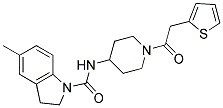 5-METHYL-N-[1-(2-THIENYLACETYL)PIPERIDIN-4-YL]INDOLINE-1-CARBOXAMIDE Struktur