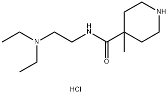 4-(N-DIETHYLAMINOETHYL)-4-METHYLPIPERIDINE AMIDE HYDROCHLORIDE Struktur