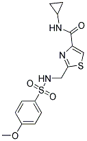 N-CYCLOPROPYL-2-(([(4-METHOXYPHENYL)SULFONYL]AMINO)METHYL)-1,3-THIAZOLE-4-CARBOXAMIDE Struktur