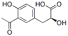 (S)-3-(3-ACETYL-4-HYDROXY-PHENYL)-2-HYDROXY-PROPIONIC ACID Struktur