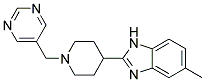 5-METHYL-2-[1-(PYRIMIDIN-5-YLMETHYL)PIPERIDIN-4-YL]-1H-BENZIMIDAZOLE Struktur