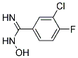 3-CHLORO-4-FLUORO-N-HYDROXY-BENZAMIDINE Struktur