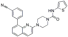 4-[8-(3-CYANOPHENYL)QUINOLIN-2-YL]-N-2-THIENYLPIPERAZINE-1-CARBOXAMIDE Struktur