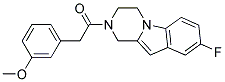 8-FLUORO-2-[(3-METHOXYPHENYL)ACETYL]-1,2,3,4-TETRAHYDROPYRAZINO[1,2-A]INDOLE Struktur