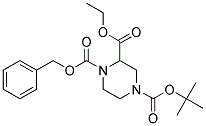 PIPERAZINE-1,2,4-TRICARBOXYLIC ACID1-BENZYL ESTER 4-TERT-BUTYL ESTER2-ETHYL ESTER Struktur