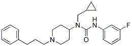 N-(CYCLOPROPYLMETHYL)-N'-(3-FLUOROPHENYL)-N-[1-(3-PHENYLPROPYL)PIPERIDIN-4-YL]UREA Struktur