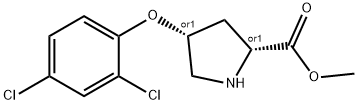 METHYL (2S,4S)-4-(2,4-DICHLOROPHENOXY)-2-PYRROLIDINECARBOXYLATE Struktur