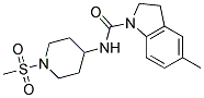 5-METHYL-N-[1-(METHYLSULFONYL)PIPERIDIN-4-YL]INDOLINE-1-CARBOXAMIDE Struktur