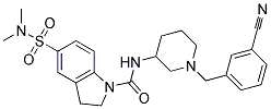 N-[1-(3-CYANOBENZYL)PIPERIDIN-3-YL]-5-[(DIMETHYLAMINO)SULFONYL]INDOLINE-1-CARBOXAMIDE Struktur