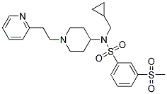 N-(CYCLOPROPYLMETHYL)-3-(METHYLSULFONYL)-N-[1-(2-PYRIDIN-2-YLETHYL)PIPERIDIN-4-YL]BENZENESULFONAMIDE Struktur