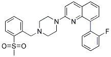 8-(2-FLUOROPHENYL)-2-(4-[2-(METHYLSULFONYL)BENZYL]PIPERAZIN-1-YL)QUINOLINE Struktur