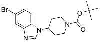 TERT-BUTYL 4-(5-BROMO-1H-BENZO[D]IMIDAZOL-1-YL)PIPERIDINE-1-CARBOXYLATE Struktur