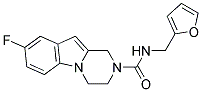 8-FLUORO-N-(2-FURYLMETHYL)-3,4-DIHYDROPYRAZINO[1,2-A]INDOLE-2(1H)-CARBOXAMIDE Struktur