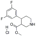 METHYL 4-(3,5-DIFLUOROPHENYL)PIPERIDINE-3-CARBOXYLATE HYDROCHLORIDE Struktur